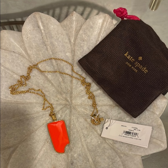 Kate Spade Orange Pendant Necklace - Picture 1 of 4